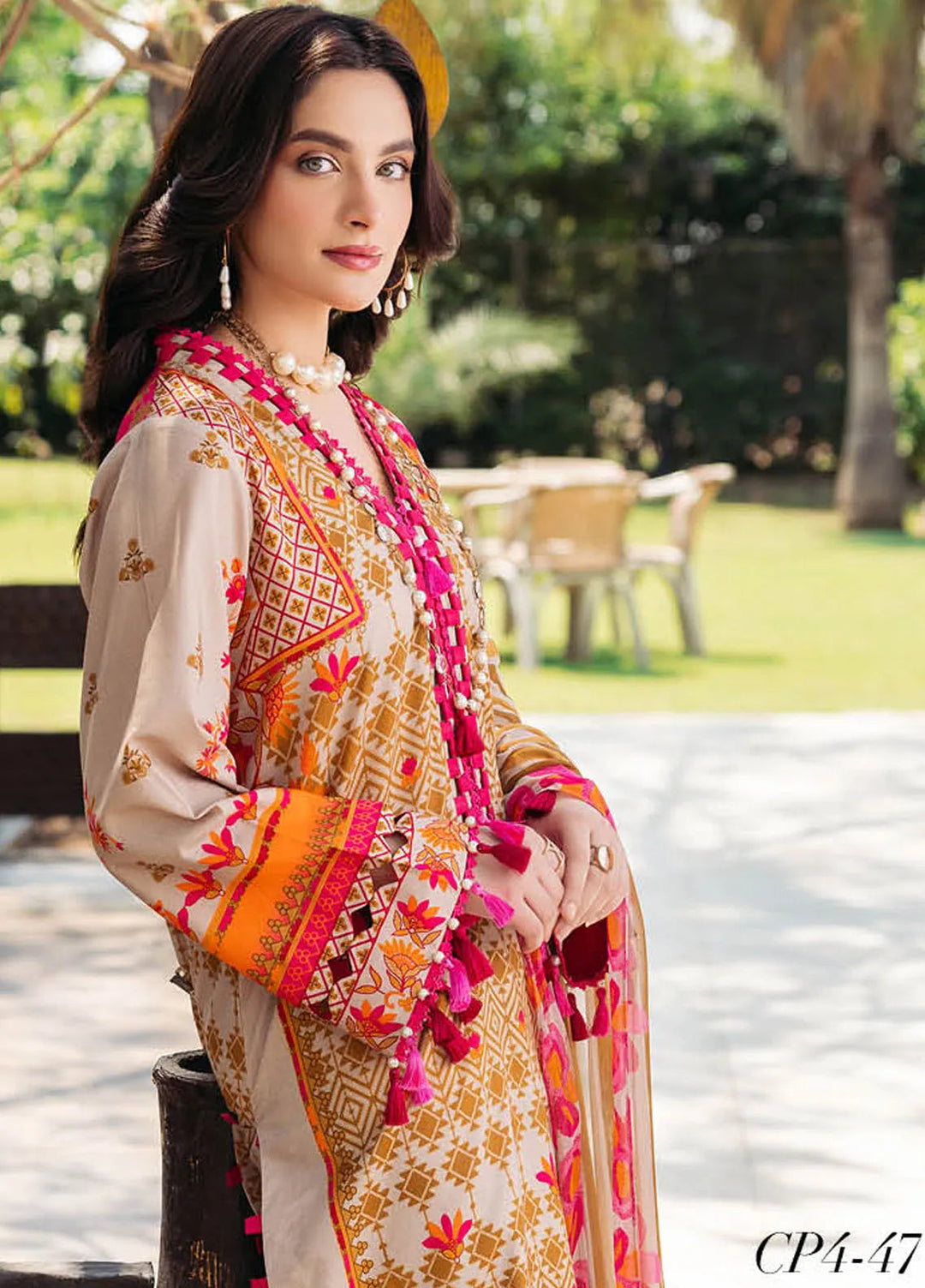 C-Prints By Charizma Printed Lawn Suit Unstitched 3 Piece CRZ24CP-5 CP4-47 - Summer Collection