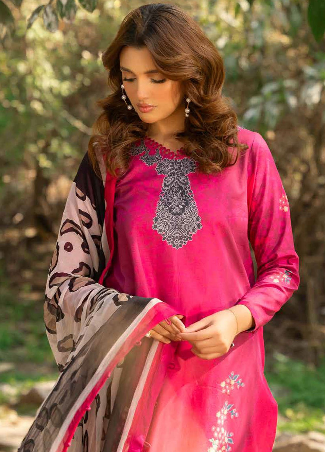 C - Prints by Charizma Printed Lawn Suits Unstitched 3 Piece CP5-12 - Summer Collection