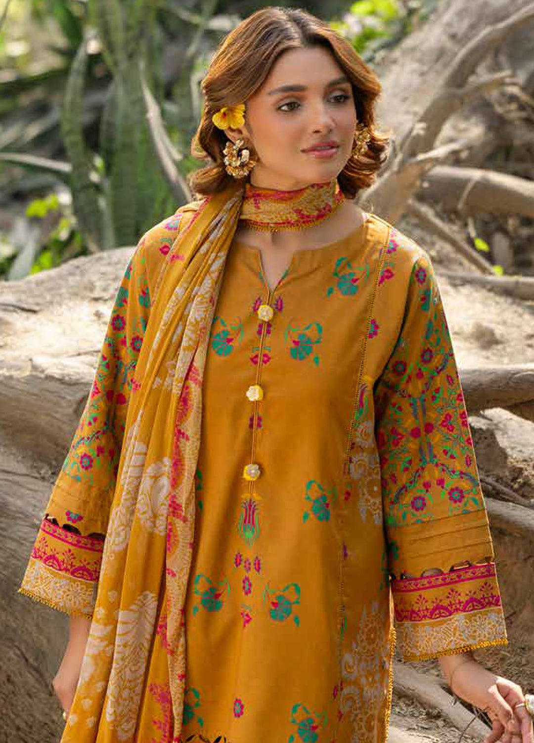 C - Prints by Charizma Printed Lawn Suits Unstitched 3 Piece CP5-13 - Summer Collection