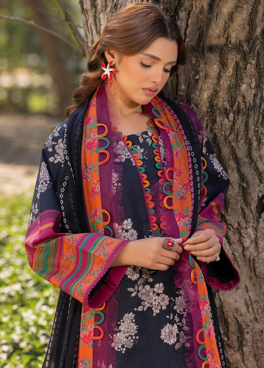 C - Prints by Charizma Printed Lawn Suits Unstitched 3 Piece CP5-14 - Summer Collection