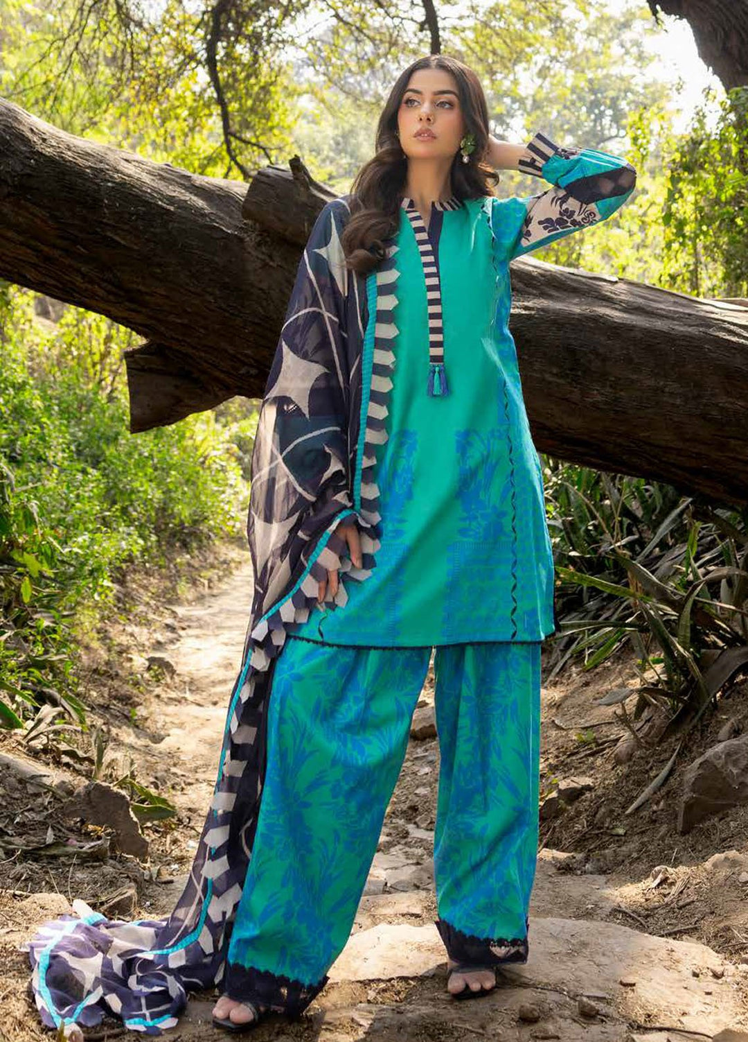C - Prints by Charizma Printed Lawn Suits Unstitched 3 Piece CP5-17 - Summer Collection