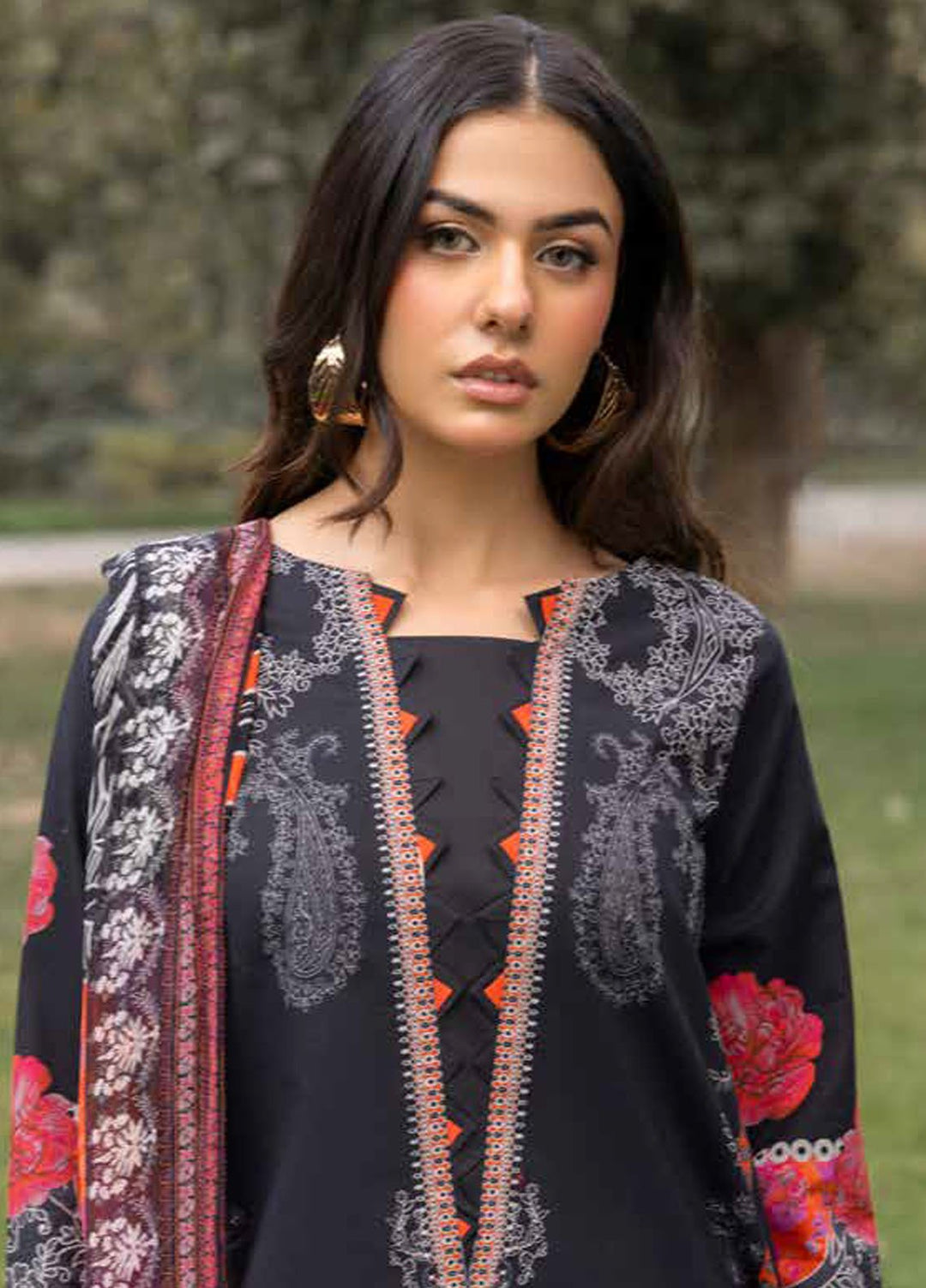 C - Prints by Charizma Printed Lawn Suits Unstitched 3 Piece CP5-18 - Summer Collection
