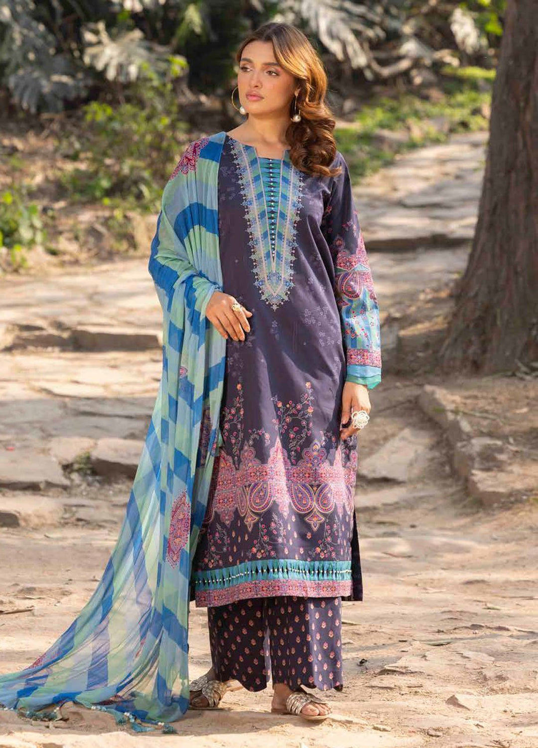 C - Prints by Charizma Printed Lawn Suits Unstitched 3 Piece CP5-20 - Summer Collection