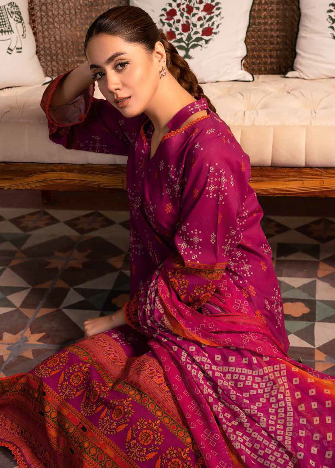 C-Prints By Charizma Printed Lawn Suits Unstitched 3 Piece CRZ24CP-3 CP4 22 - Summer Collection