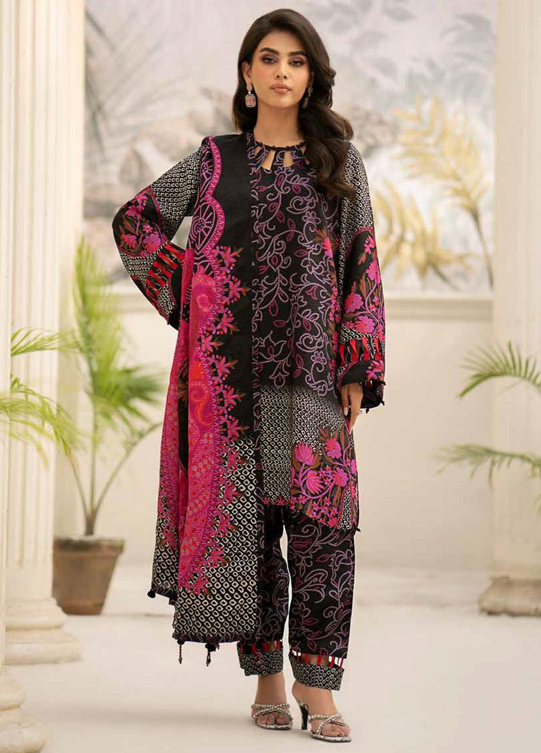 C Prints By Charizma Printed Linen Suits Unstitched 3 Piece CRZ23LN-V3 CPW3-21 - Winter Collection