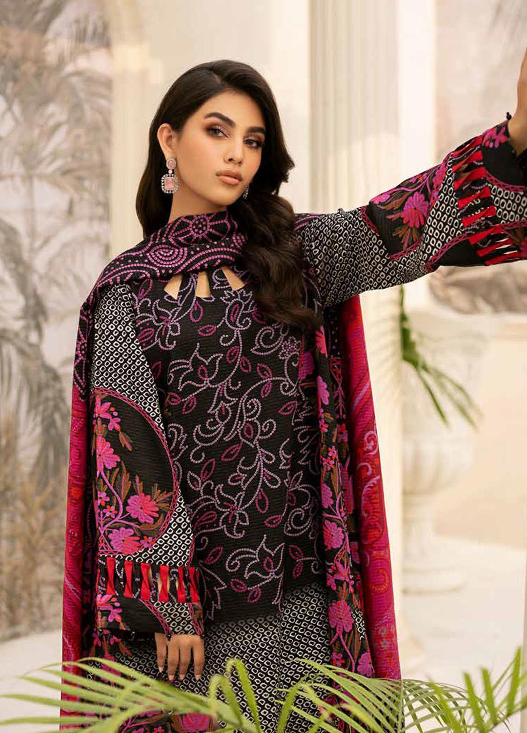 C Prints By Charizma Printed Linen Suits Unstitched 3 Piece CRZ23LN-V3 CPW3-21 - Winter Collection