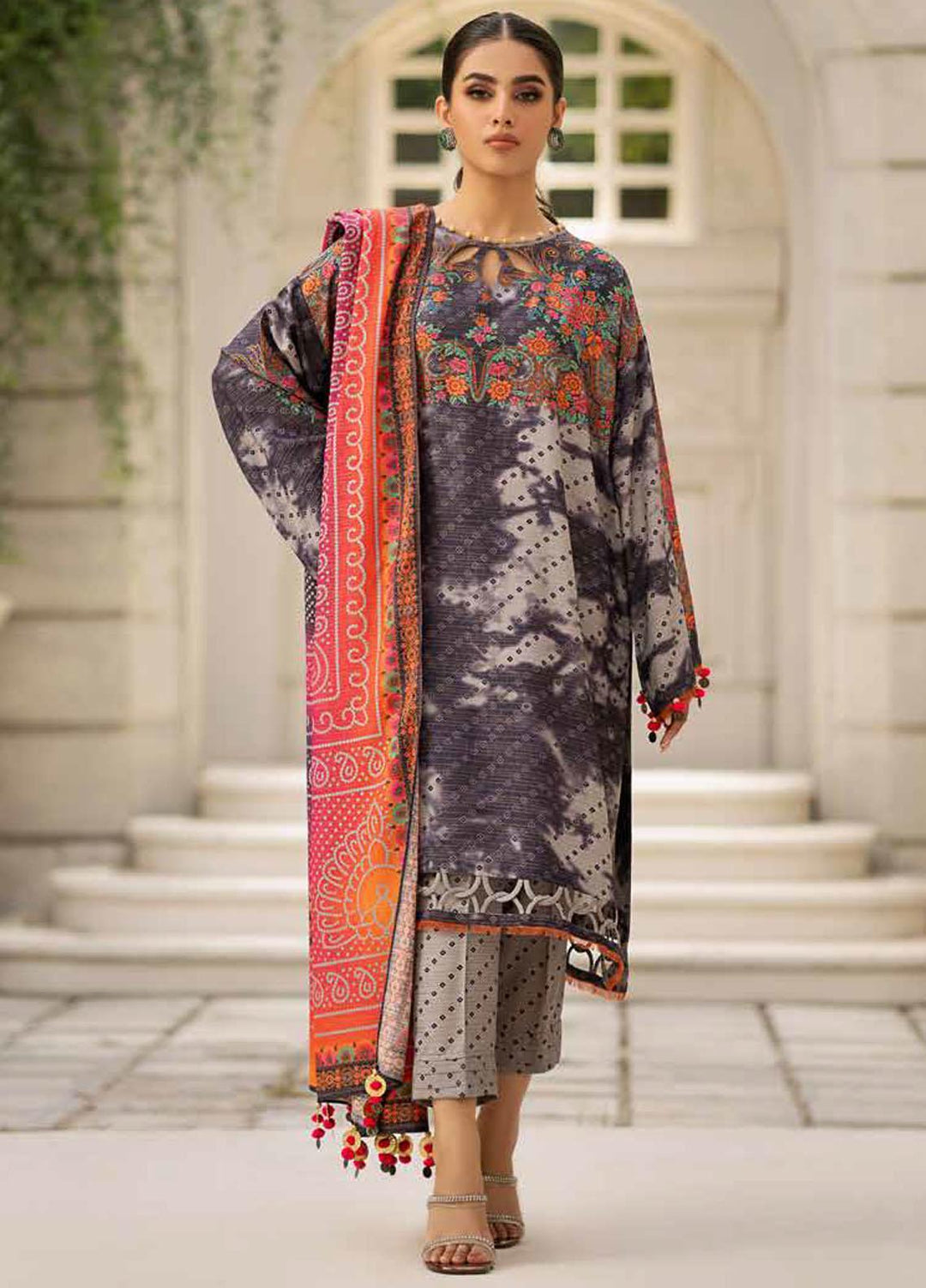C Prints By Charizma Printed Linen Suits Unstitched 3 Piece CRZ23LN-V3 CPW3-23 - Winter Collection
