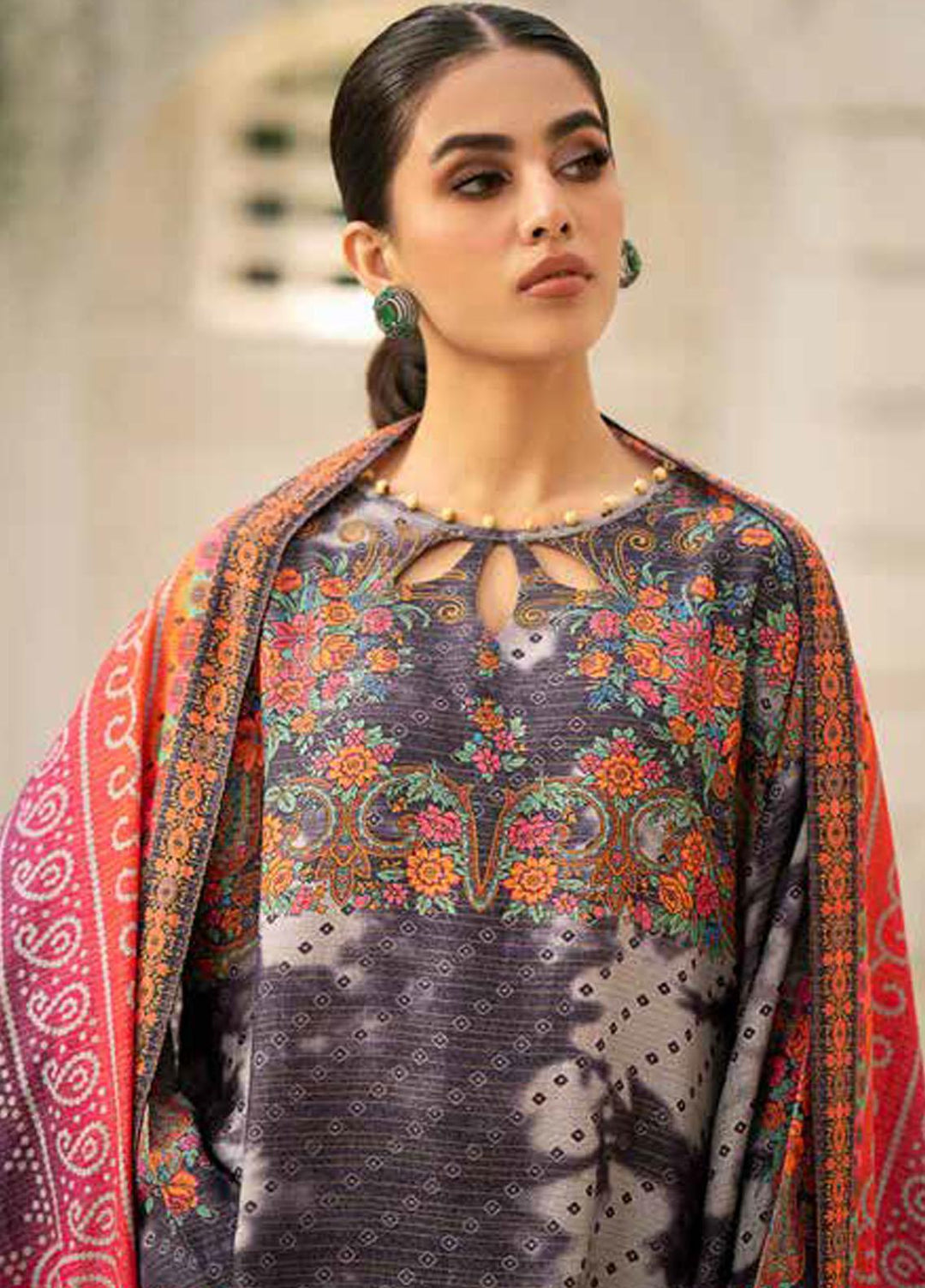 C Prints By Charizma Printed Linen Suits Unstitched 3 Piece CRZ23LN-V3 CPW3-23 - Winter Collection