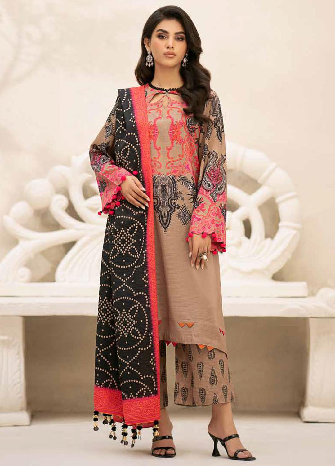 C Prints By Charizma Printed Linen Suits Unstitched 3 Piece CRZ23LN-V3 CPW3-25 - Winter Collection