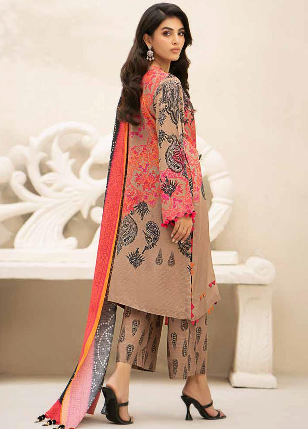 C Prints By Charizma Printed Linen Suits Unstitched 3 Piece CRZ23LN-V3 CPW3-25 - Winter Collection