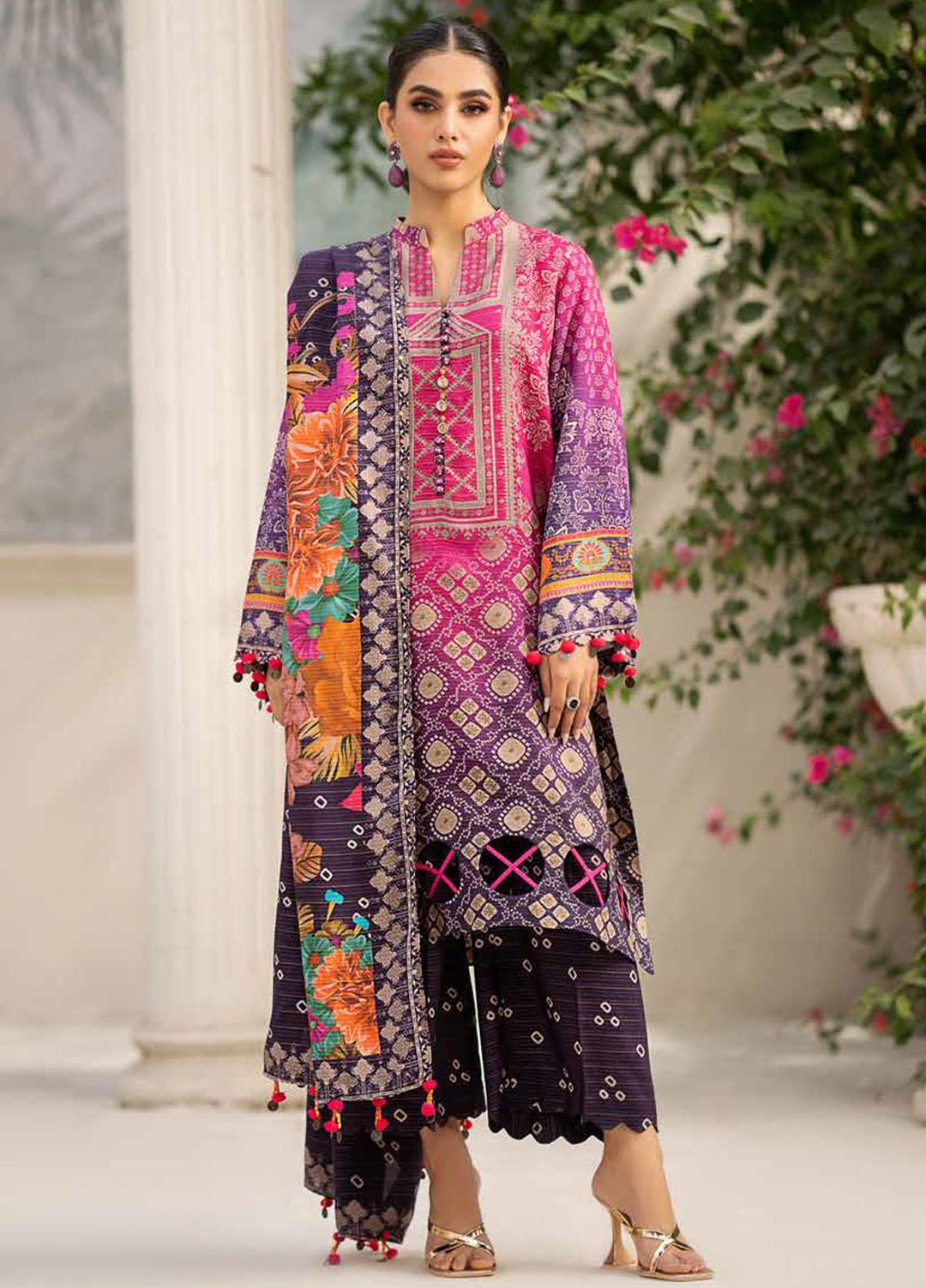 C Prints By Charizma Printed Linen Suits Unstitched 3 Piece CRZ23LN-V3 CPW3-26 - Winter Collection