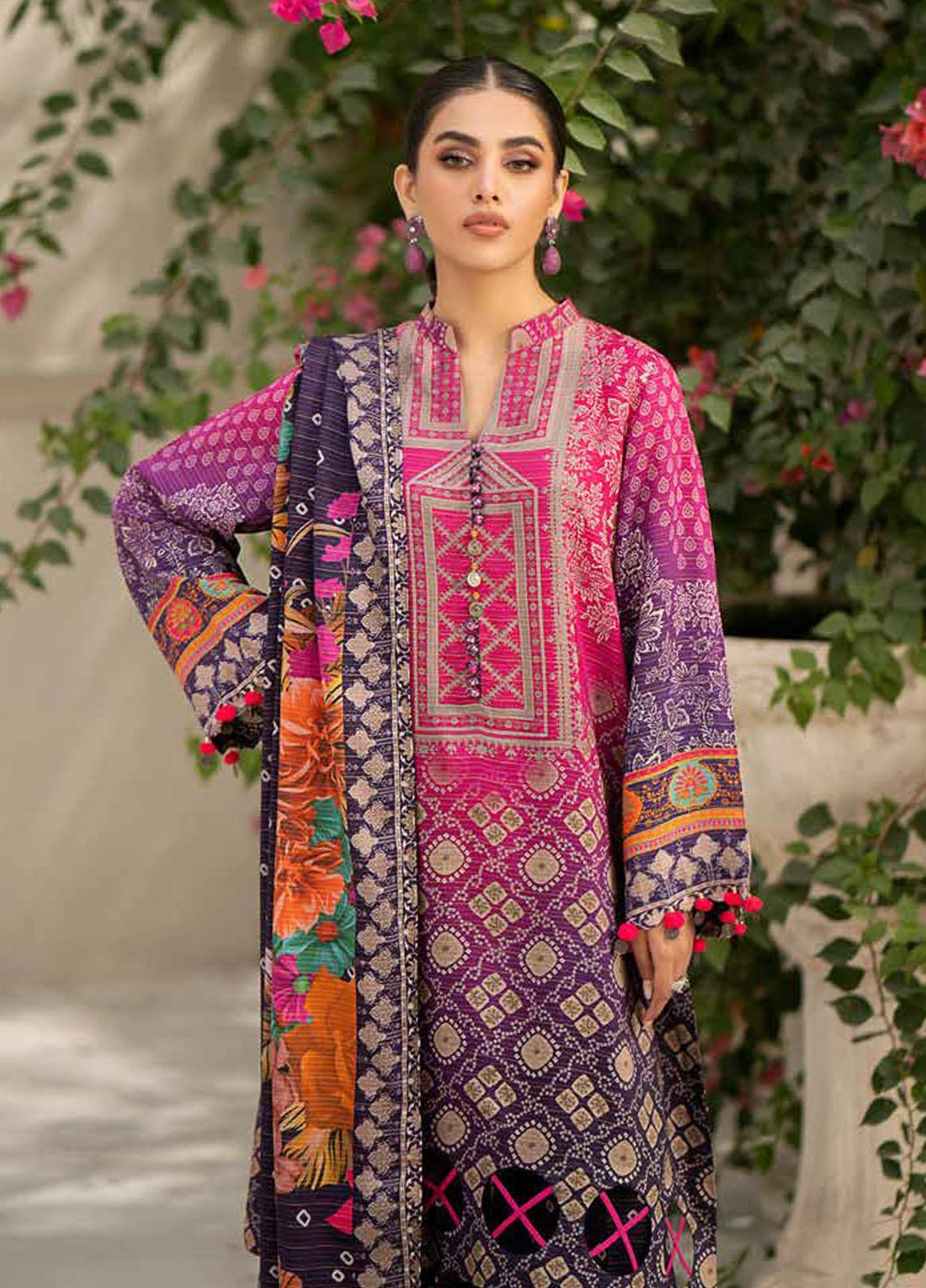 C Prints By Charizma Printed Linen Suits Unstitched 3 Piece CRZ23LN-V3 CPW3-26 - Winter Collection