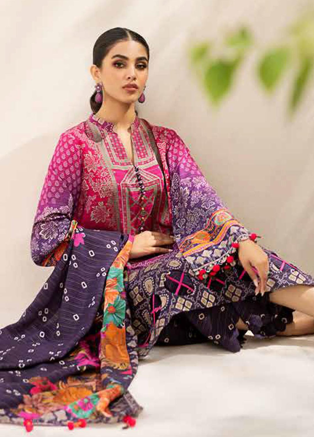 C Prints By Charizma Printed Linen Suits Unstitched 3 Piece CRZ23LN-V3 CPW3-26 - Winter Collection
