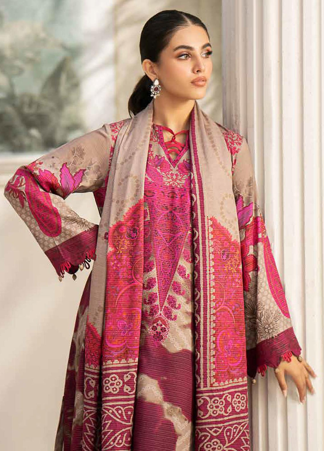 C Prints By Charizma Printed Linen Suits Unstitched 3 Piece CRZ23LN-V3 CPW3-27 - Winter Collection
