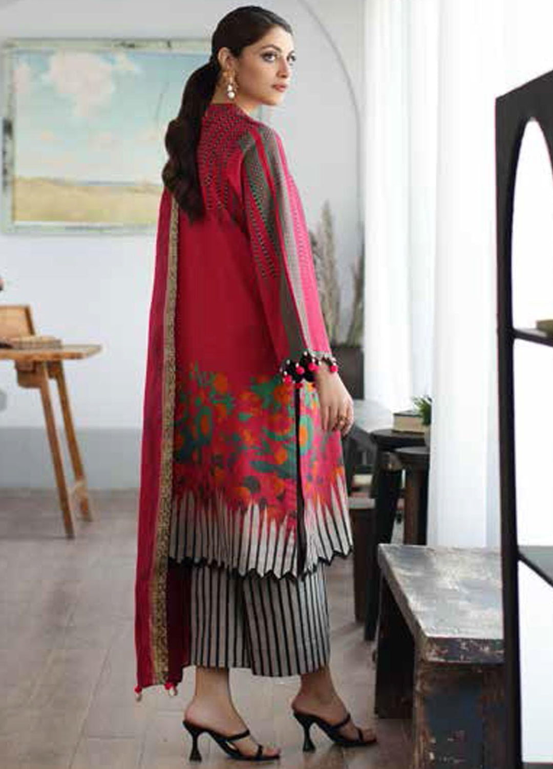 C Prints By Charizma Printed Linen Suits Unstitched 3 Piece CRZ23LN-V2 CPW3-13 - Formal Collection