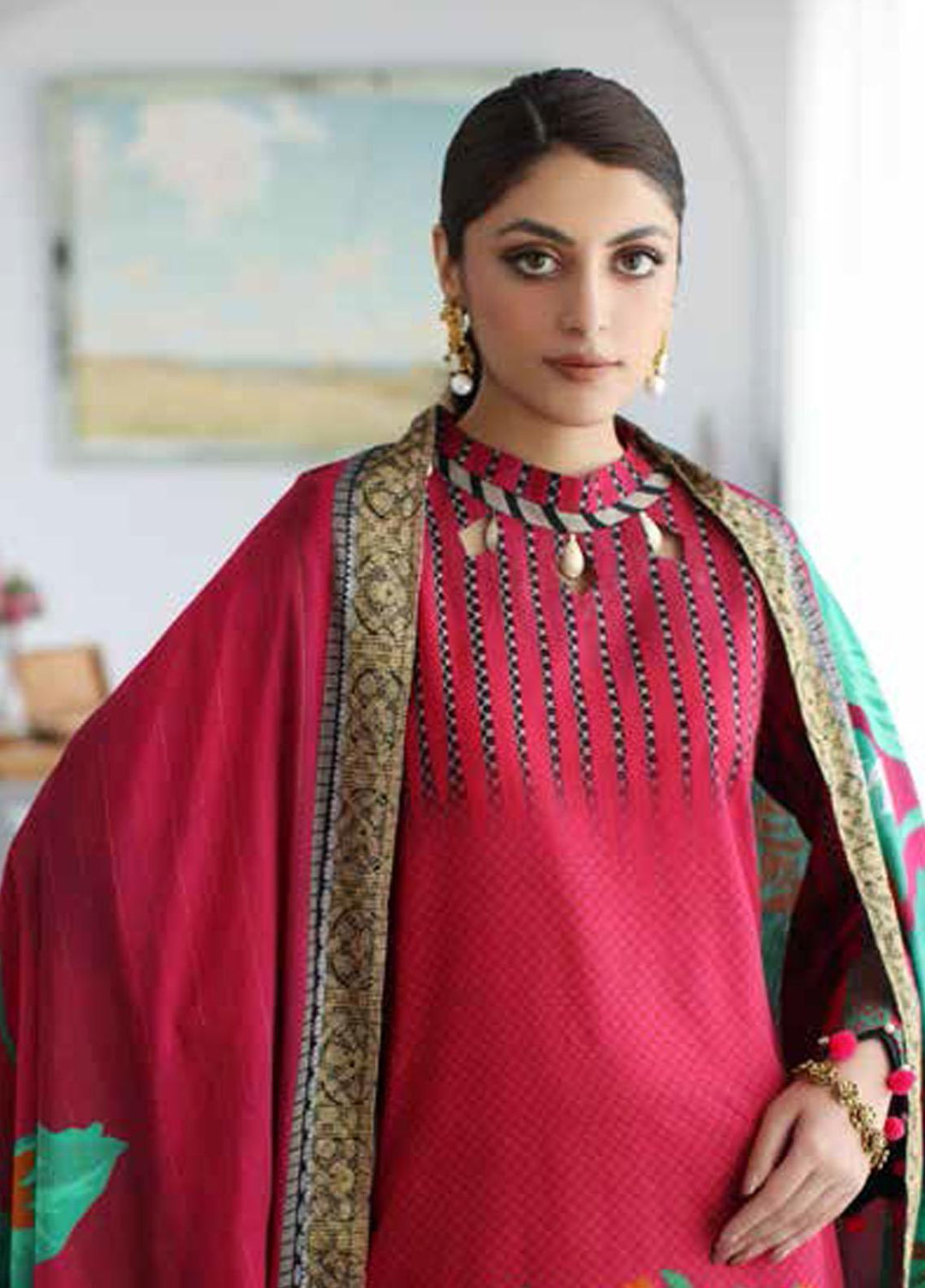 C Prints By Charizma Printed Linen Suits Unstitched 3 Piece CRZ23LN-V2 CPW3-13 - Formal Collection