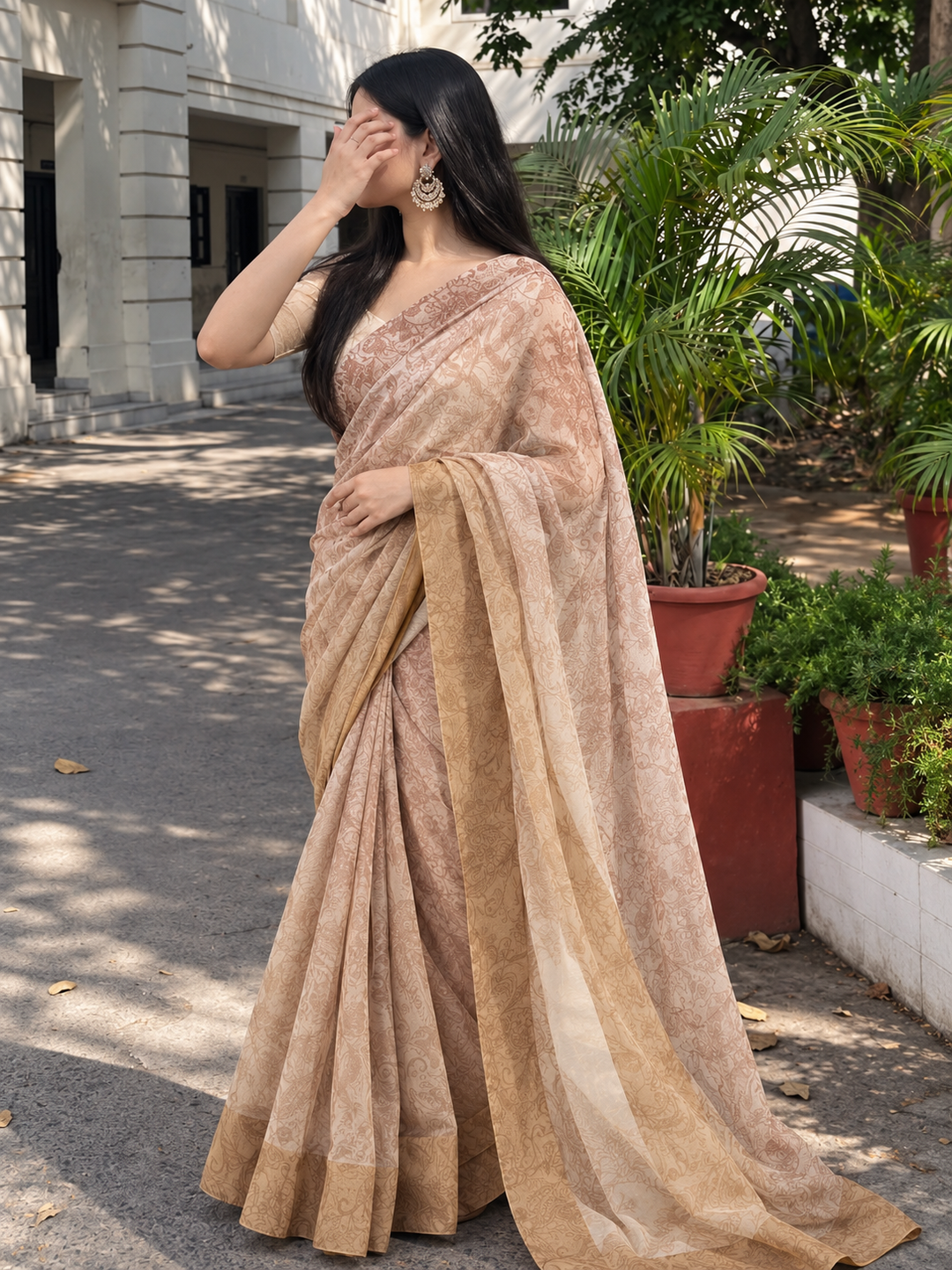 Imran Aftab RTW Printed Chiffon Saree IASC 15 - Festive Collection