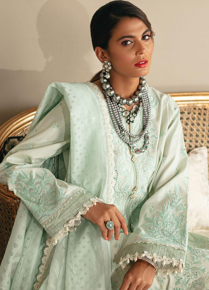 Carnation By Raaya Embroidered Lawn Suits Unstitched 3 Piece RY22C 02 Mint Magic - Luxury Collection