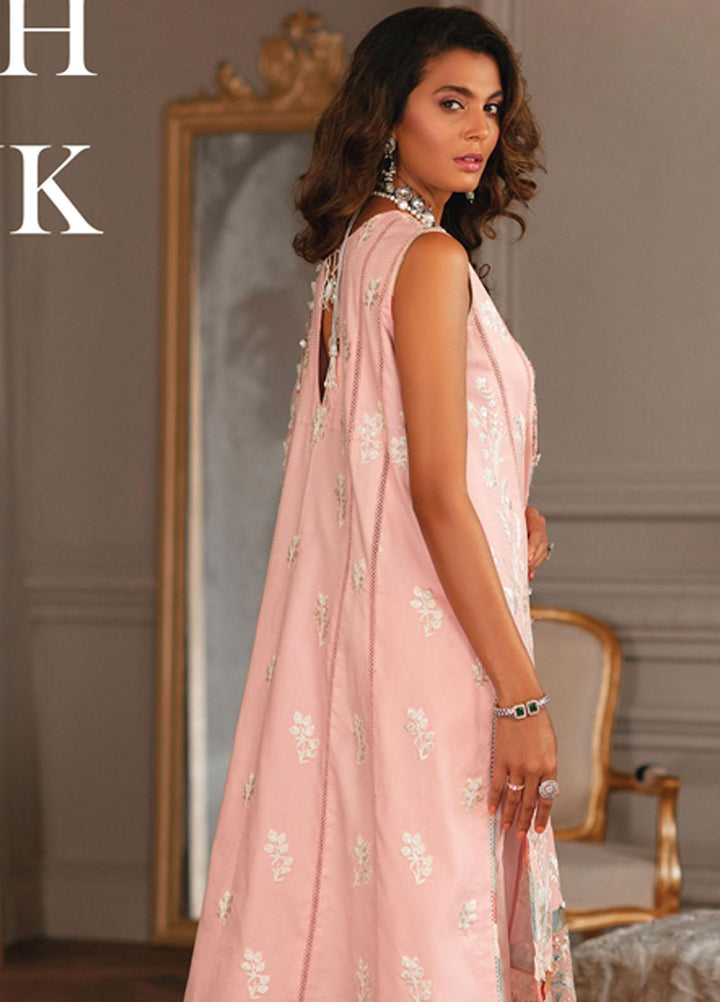 Carnation By Raaya Embroidered Lawn Suits Unstitched 3 Piece RY22C 04 Plush Pink - Luxury Collection