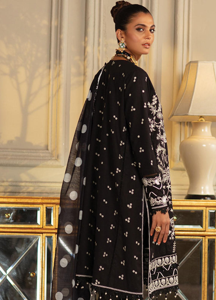 Carnation By Raaya Embroidered Lawn Suits Unstitched 3 Piece RY22C 07 Ebony & Ivory - Luxury Collection