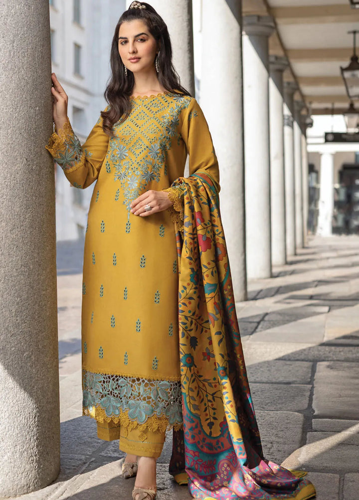 Carnation By Rang Rasiya Embroidered Karandi Suit Unstitched 3 Piece RR24CE D-02 Evelyn - Winter Collection