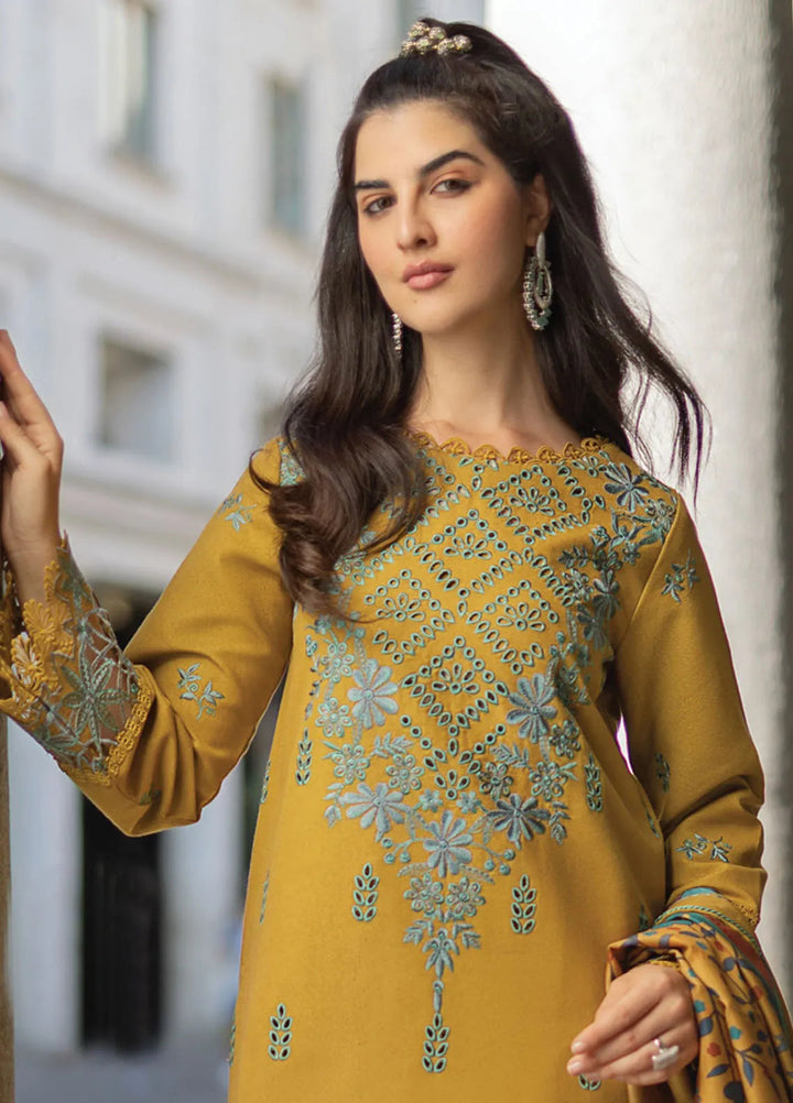 Carnation By Rang Rasiya Embroidered Karandi Suit Unstitched 3 Piece RR24CE D-02 Evelyn - Winter Collection