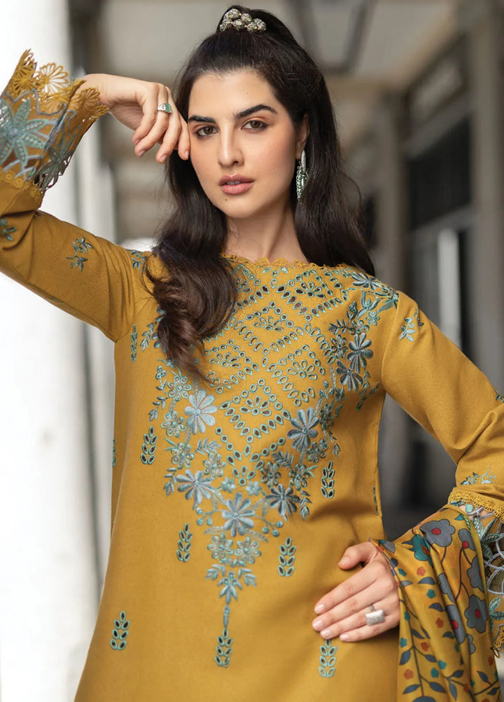 Carnation By Rang Rasiya Embroidered Karandi Suit Unstitched 3 Piece RR24CE D-02 Evelyn - Winter Collection