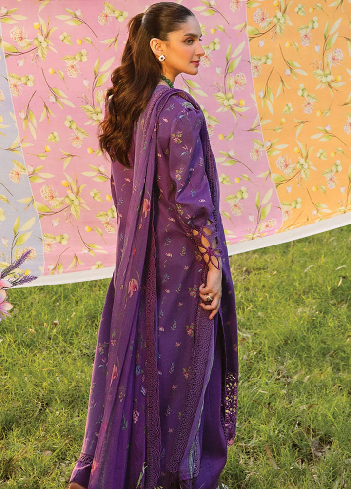 Carnation By Rang Rasiya Embroidered Lawn Suit Unstitched 3 Piece RR24CF D-01 Nora - Summer Collection