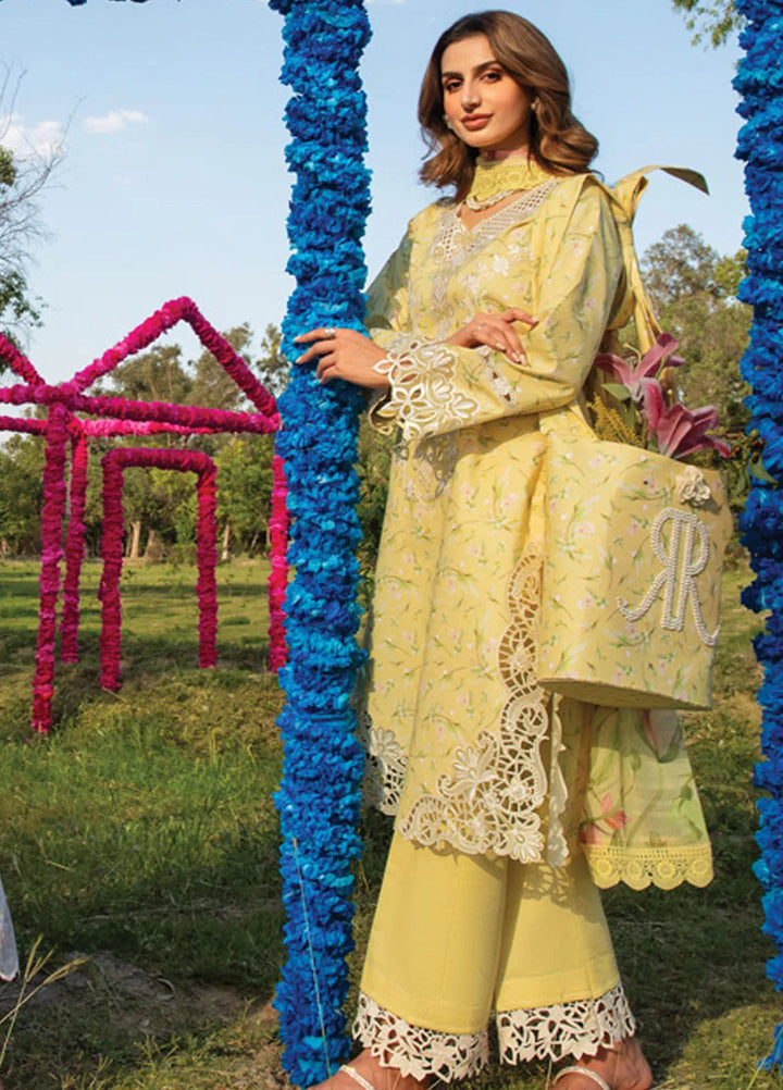 Carnation By Rang Rasiya Embroidered Lawn Suit Unstitched 3 Piece RR24CF D-02 Raya - Summer Collection