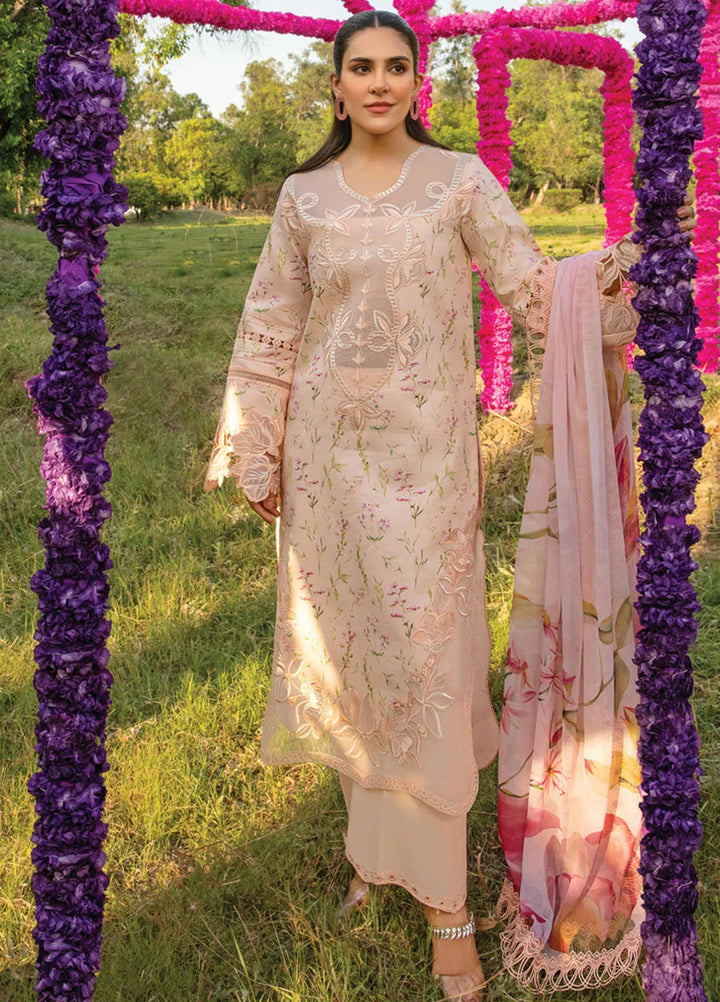 Carnation By Rang Rasiya Embroidered Lawn Suit Unstitched 3 Piece RR24CF D-04 Lily - Summer Collection