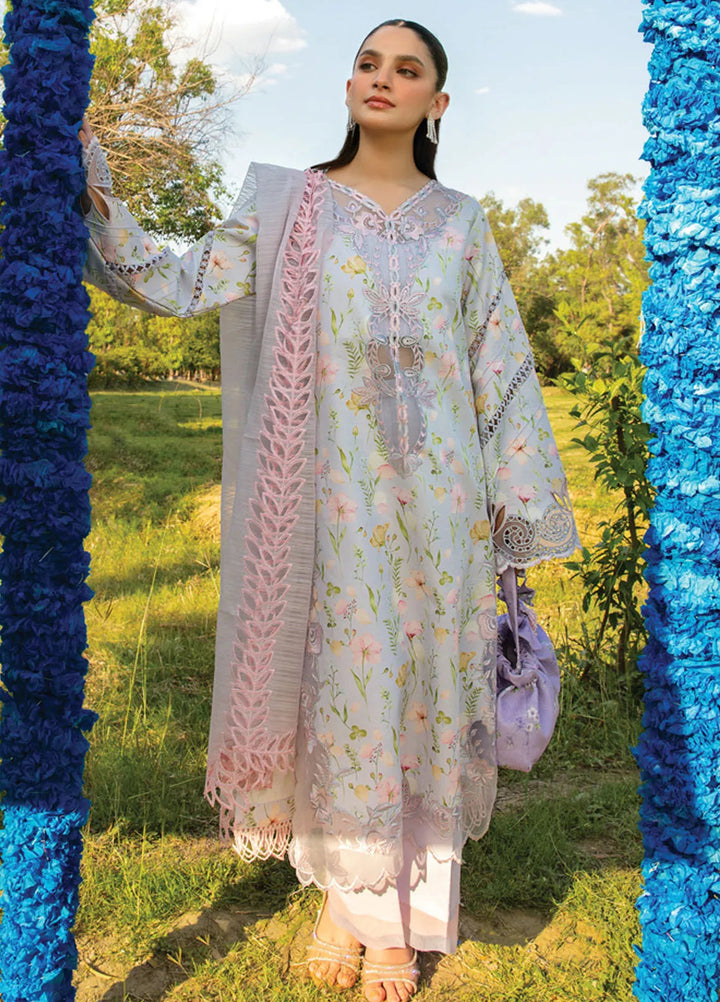 Carnation By Rang Rasiya Embroidered Lawn Suit Unstitched 3 Piece RR24CF D-05 Bella - Summer Collection