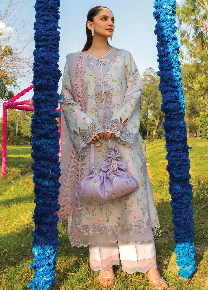 Carnation By Rang Rasiya Embroidered Lawn Suit Unstitched 3 Piece RR24CF D-05 Bella - Summer Collection