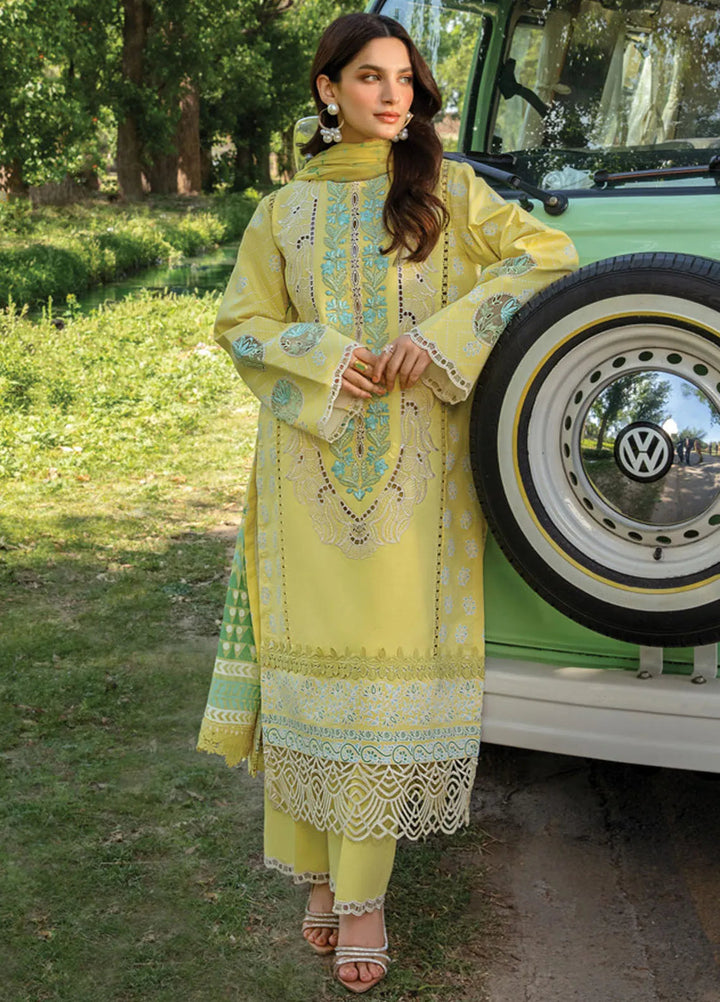 Carnation By Rang Rasiya Embroidered Lawn Suit Unstitched 3 Piece RR24CF D-07 Ayla - Summer Collection