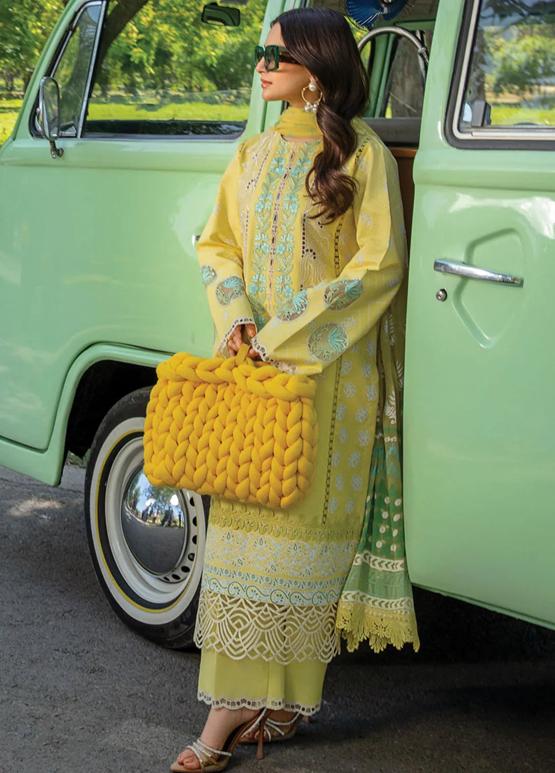 Carnation By Rang Rasiya Embroidered Lawn Suit Unstitched 3 Piece RR24CF D-07 Ayla - Summer Collection