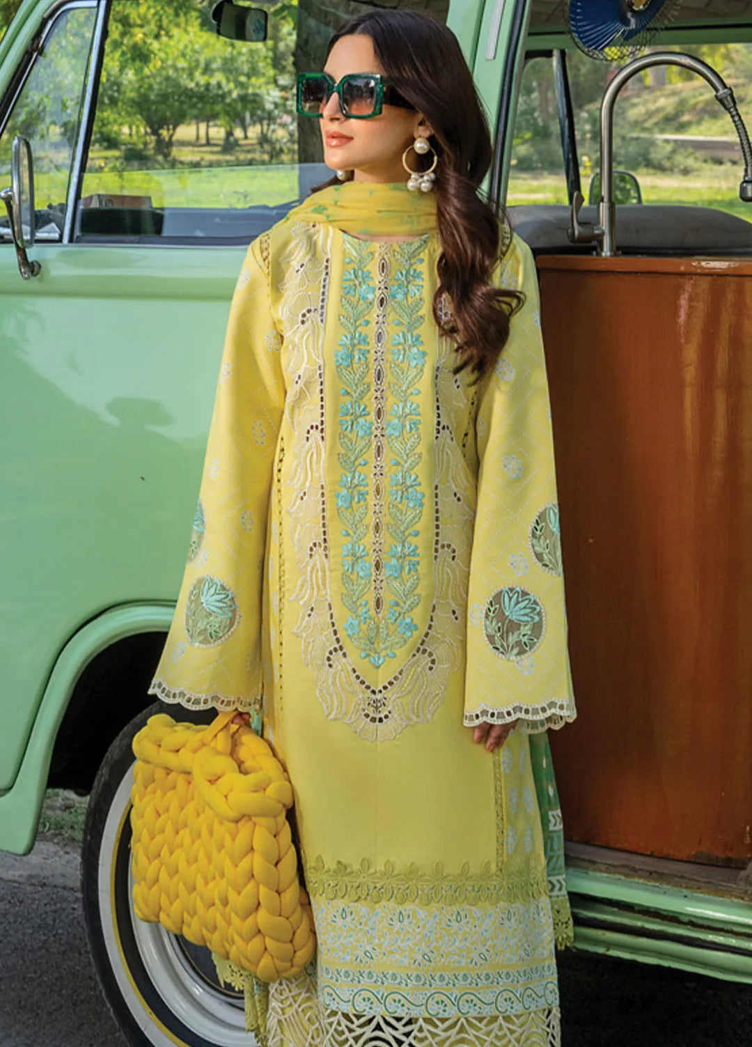 Carnation By Rang Rasiya Embroidered Lawn Suit Unstitched 3 Piece RR24CF D-07 Ayla - Summer Collection