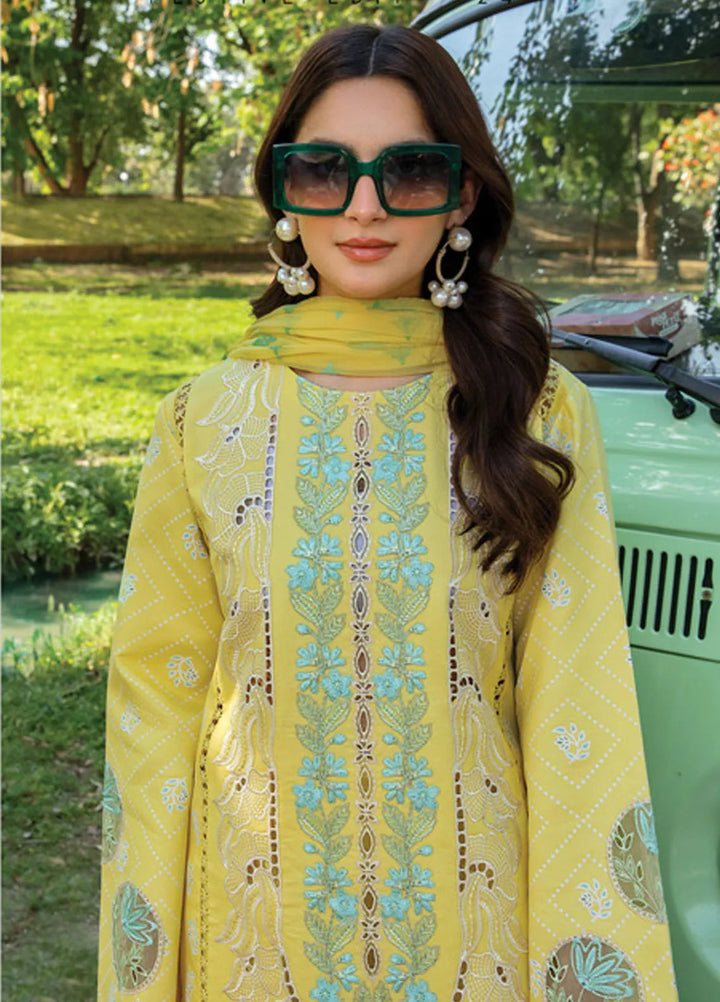 Carnation By Rang Rasiya Embroidered Lawn Suit Unstitched 3 Piece RR24CF D-07 Ayla - Summer Collection