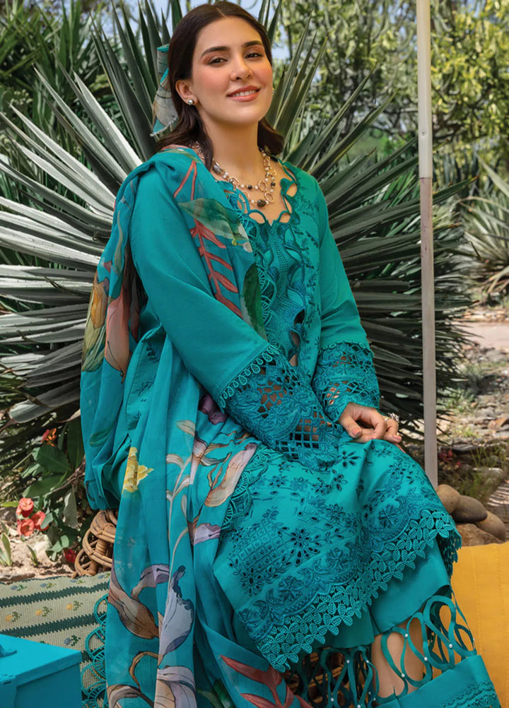 Carnation By Rang Rasiya Embroidered Lawn Suit Unstitched 3 Piece RR24CF D-08 Lara - Summer Collection