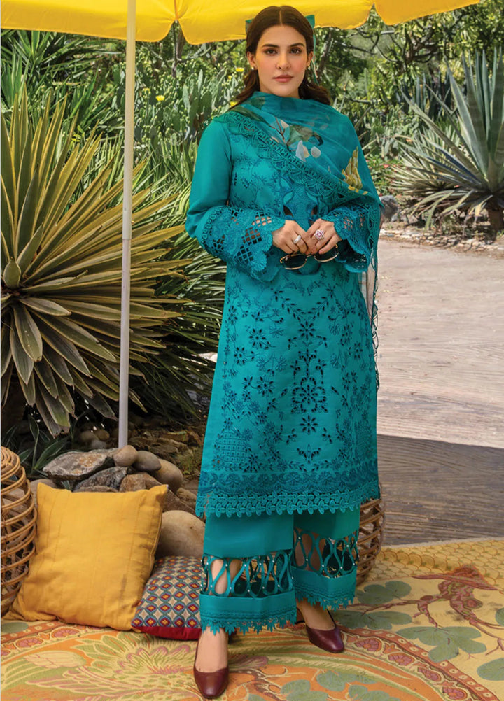 Carnation By Rang Rasiya Embroidered Lawn Suit Unstitched 3 Piece RR24CF D-08 Lara - Summer Collection