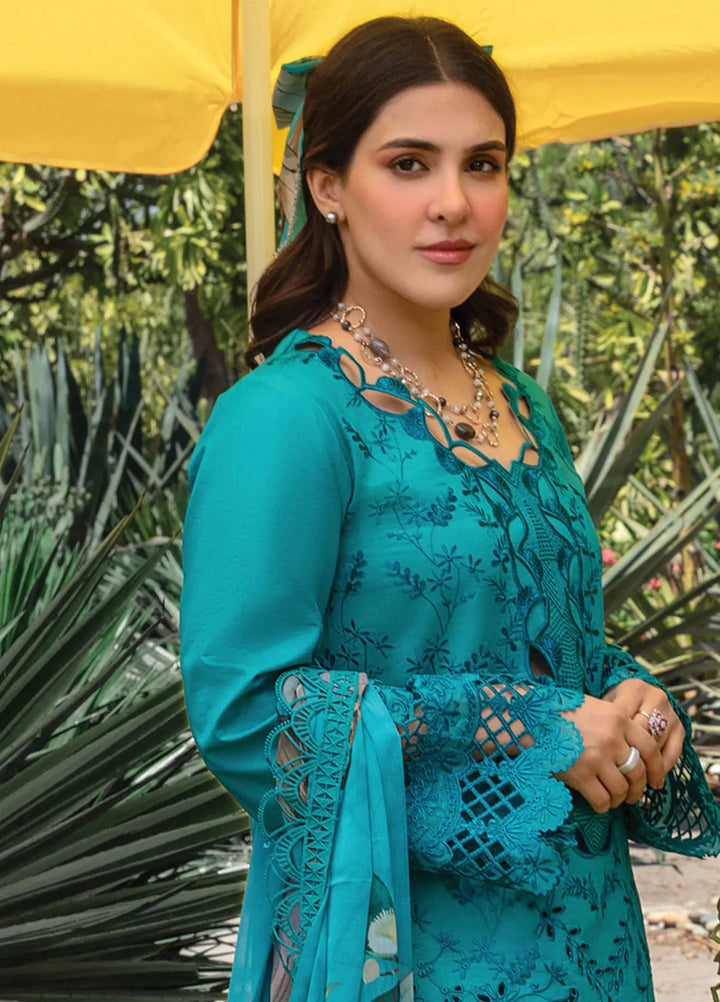 Carnation By Rang Rasiya Embroidered Lawn Suit Unstitched 3 Piece RR24CF D-08 Lara - Summer Collection