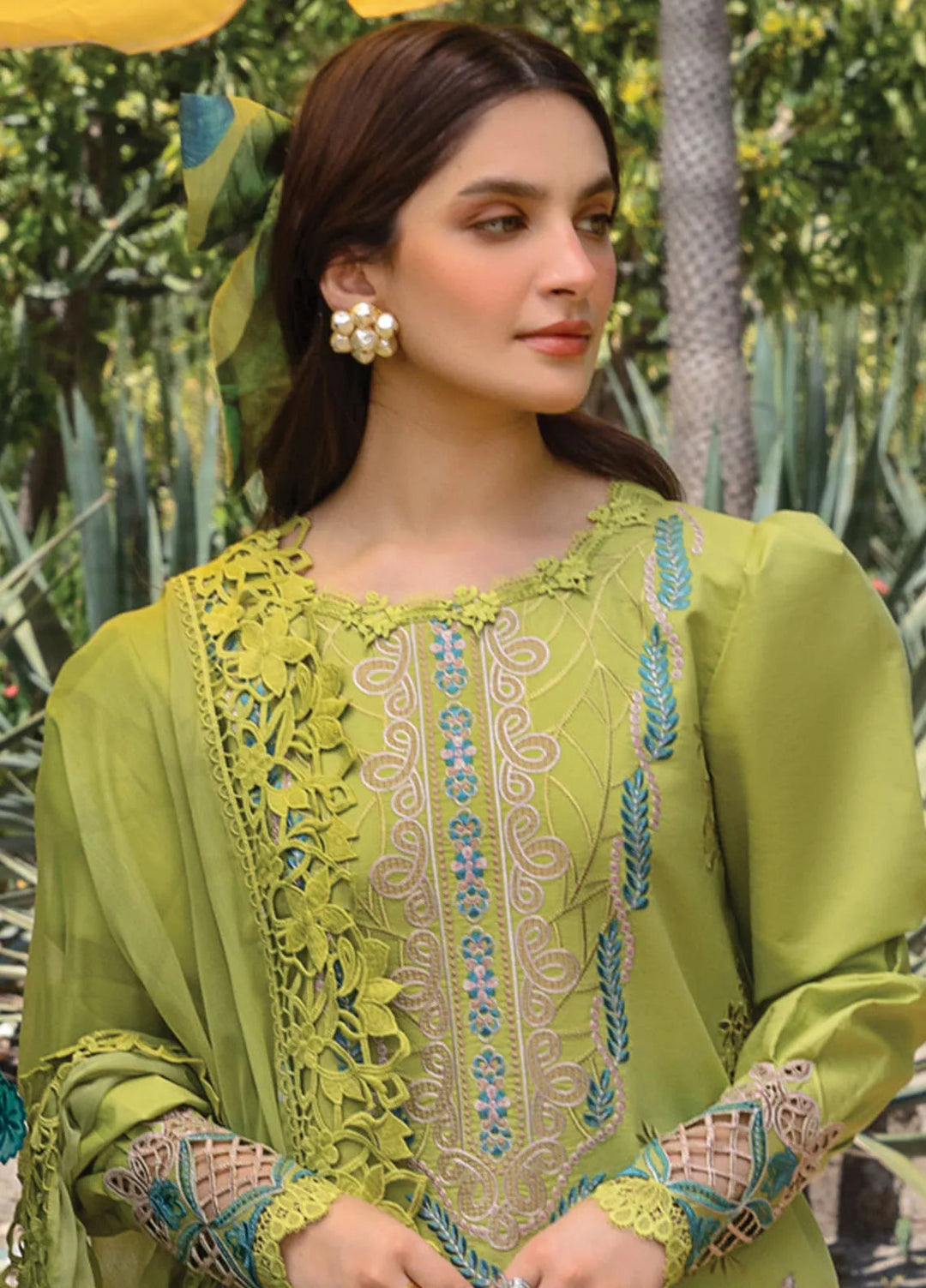 Carnation By Rang Rasiya Embroidered Lawn Suit Unstitched 3 Piece RR24CF D-14 Liana - Summer Collection