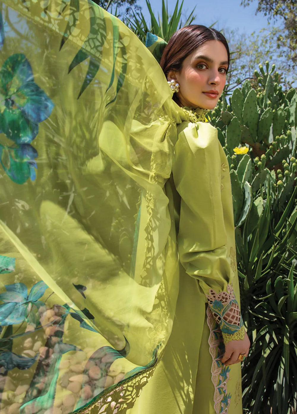 Carnation By Rang Rasiya Embroidered Lawn Suit Unstitched 3 Piece RR24CF D-14 Liana - Summer Collection