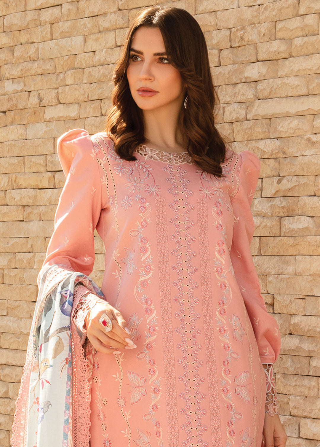 Carnation By Rang Rasiya Embroidered Lawn Suits Unstitched 3 Piece RR24C D-01 - Summer Collection