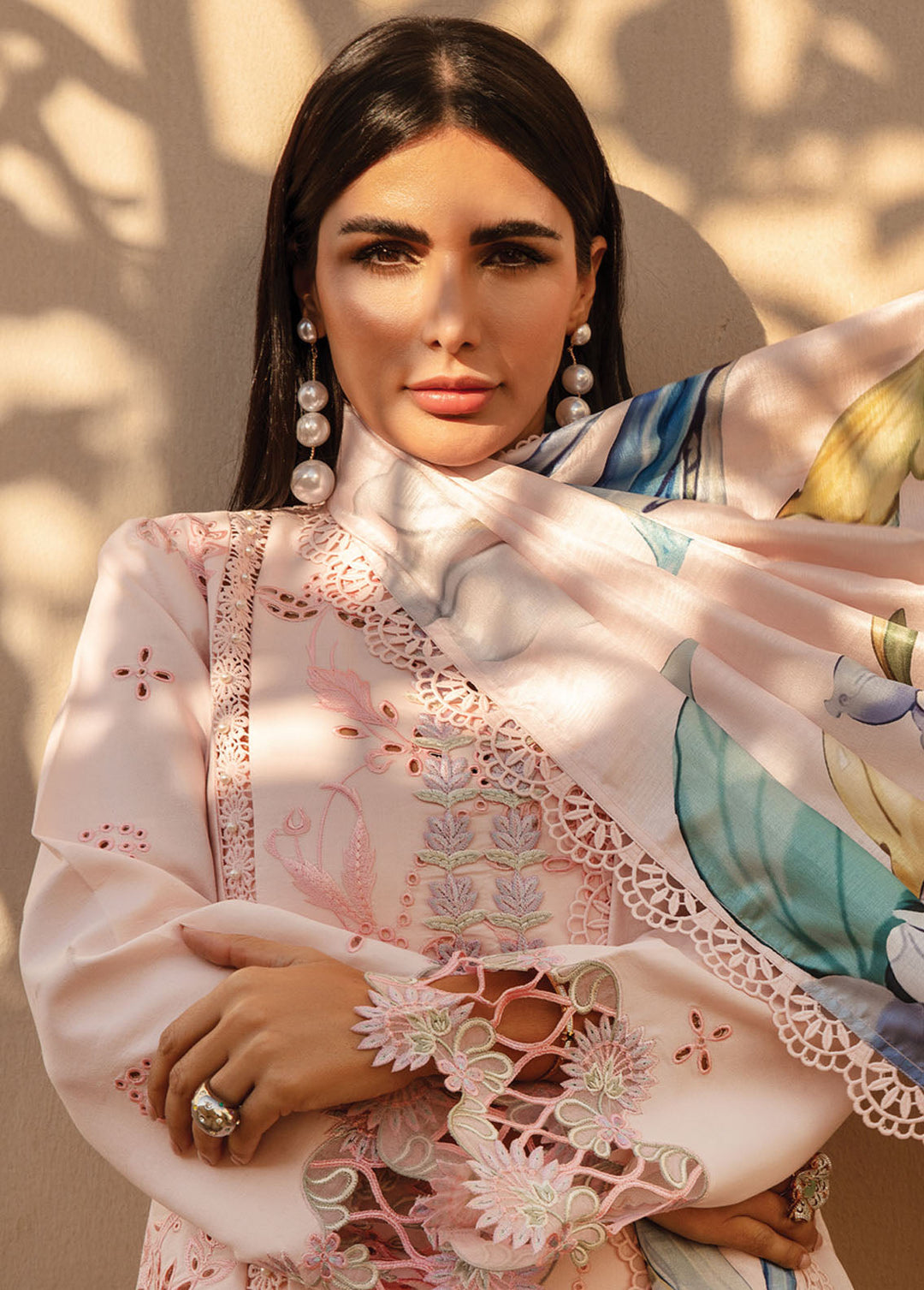 Carnation By Rang Rasiya Embroidered Lawn Suits Unstitched 3 Piece RR24C D-03 - Summer Collection