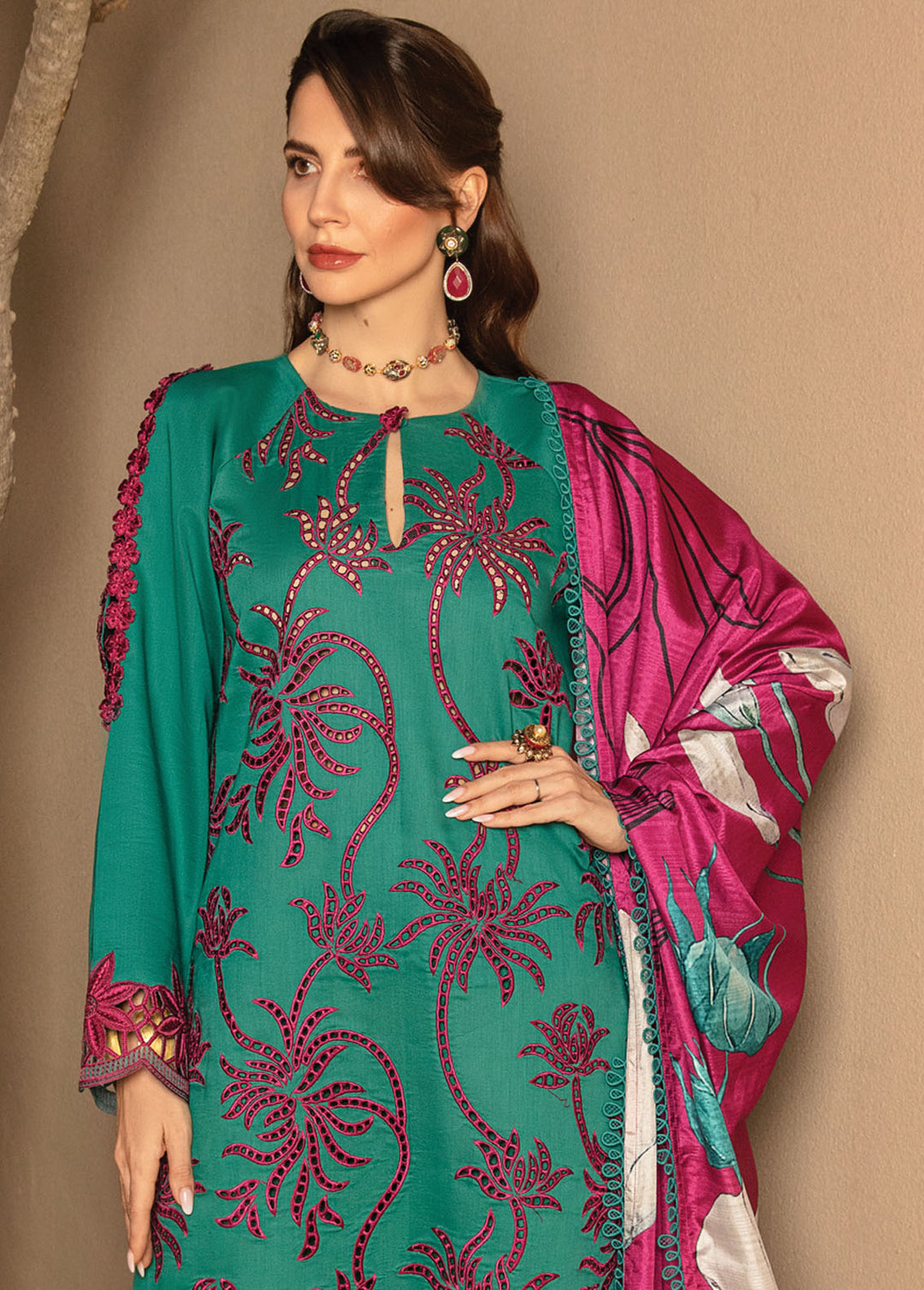 Carnation By Rang Rasiya Embroidered Lawn Suits Unstitched 3 Piece RR24C D-04 - Summer Collection