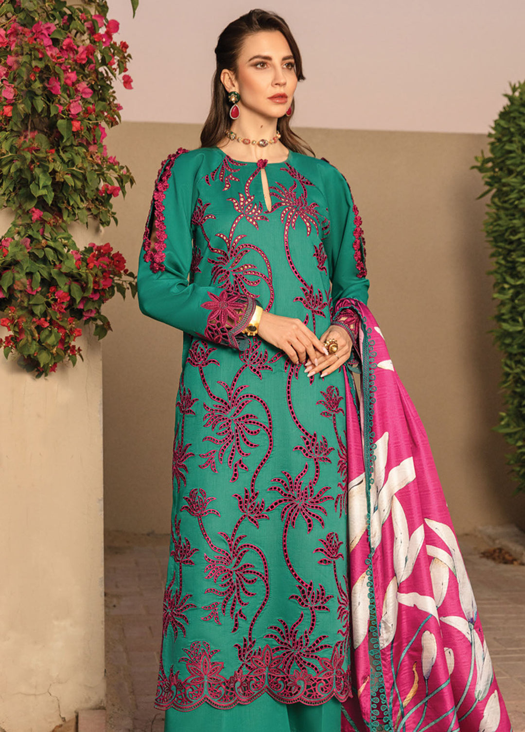 Carnation By Rang Rasiya Embroidered Lawn Suits Unstitched 3 Piece RR24C D-04 - Summer Collection