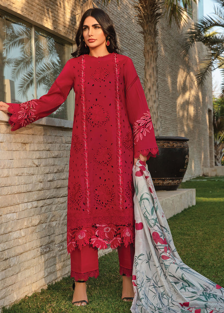 Carnation By Rang Rasiya Embroidered Lawn Suits Unstitched 3 Piece RR24C D-12 - Summer Collection