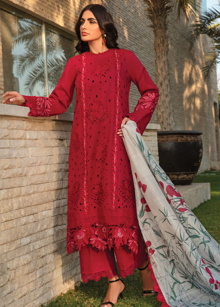 Carnation By Rang Rasiya Embroidered Lawn Suits Unstitched 3 Piece RR24C D-12 - Summer Collection