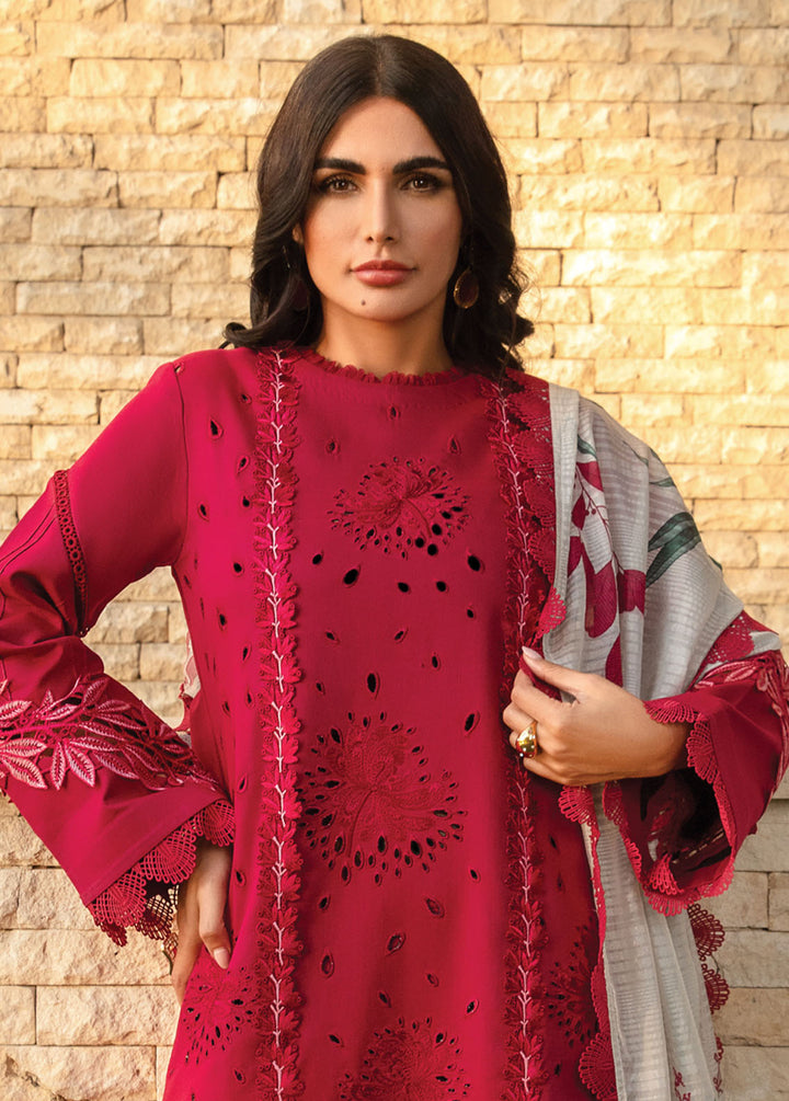 Carnation By Rang Rasiya Embroidered Lawn Suits Unstitched 3 Piece RR24C D-12 - Summer Collection