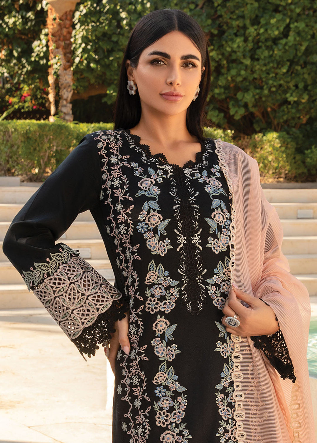 Carnation By Rang Rasiya Embroidered Lawn Suits Unstitched 3 Piece RR24C D-14 - Summer Collection