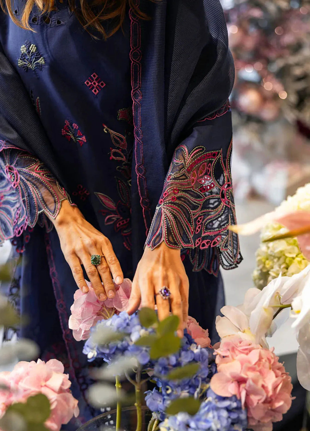 Carnation by Rang Rasiya Embroidered Lawn Suits Unstitched 3 Piece RR25CS D-01 Aqua - Summer Collection